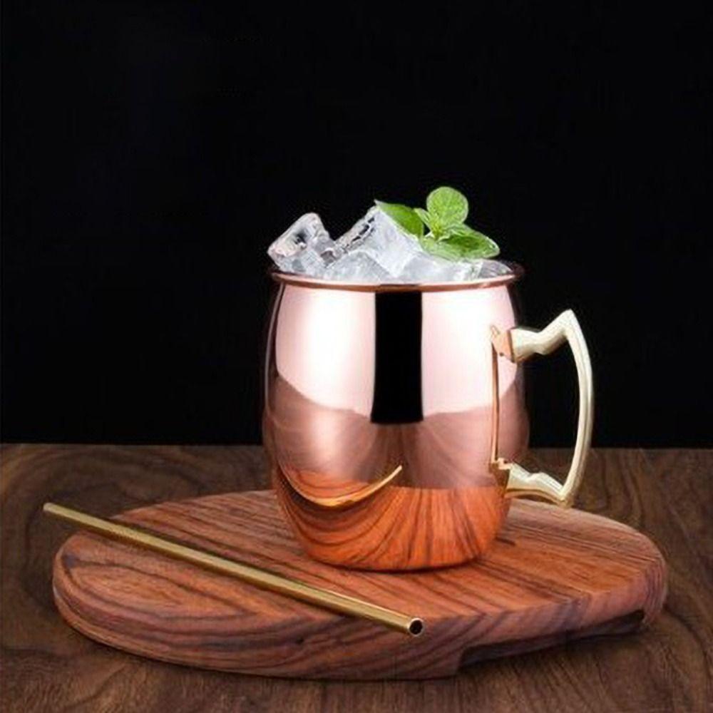 Fall-resistant Moscow Mule Mug with Handle Beer Cup Drinkware Cocktail Wine Cup Gift