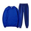 Men's Sports Suit Loose Casual Fleece Sweater Sweatpants 2-piece Set Light Plate Round Neck Shirt Set Wholesale