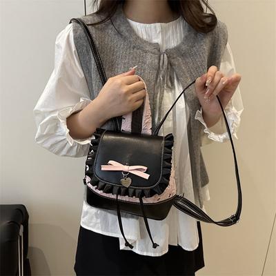 Niche Fashion Ballet Style Hand Carry Student Bag Autumn New Cute Simple Fashion Bow Backpack