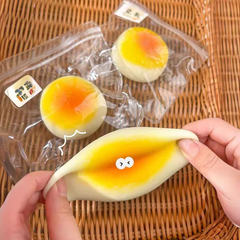 1Pcs Simulation Dessert Squishies Slow Rebound Squeeze Toy Cute Soy Milk Pudding Stress Ball Anxiety Relief Sensory Fidget Toy