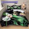 3Pcs Green Lantern Power Bedding Set Soft Fabric Duvet Cover Pillowcases Home Christmas Xmas Halloween Gift 1 Duvet Cover 2 Pillowcase G113