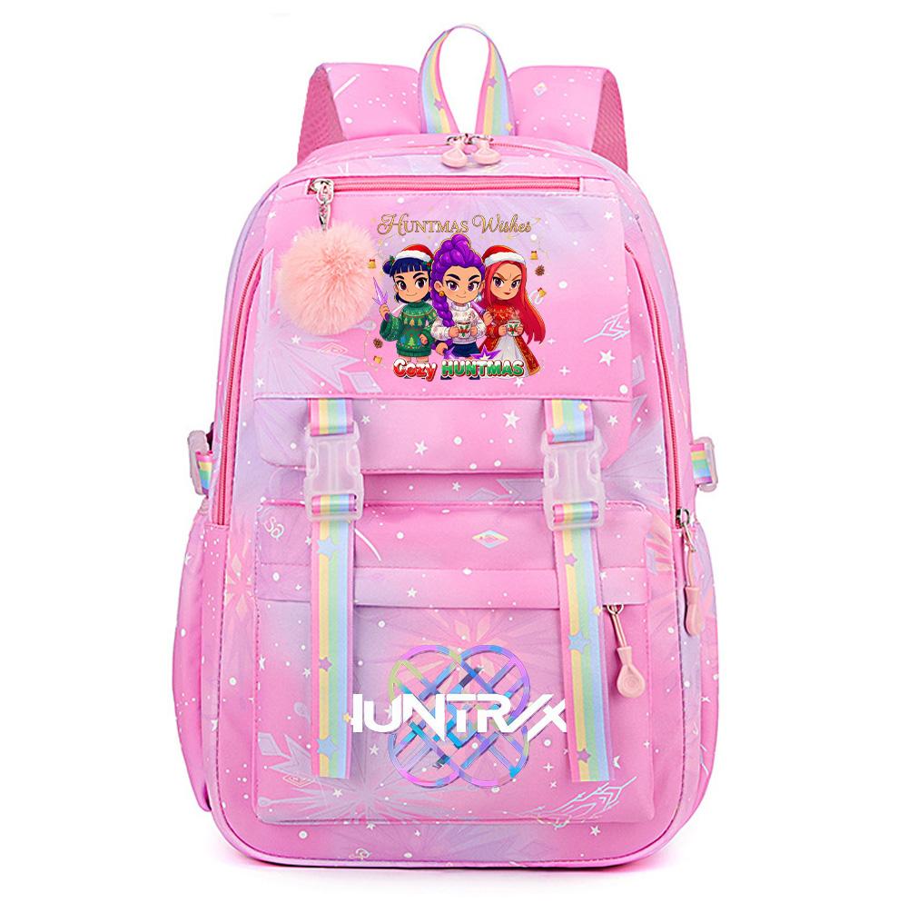 Christmas K-Pop Demon Hunters Printed Large Capacity Waterproof Backpack Teenger Student Girl Boy Schoolbag Bookbag waterproof Travel Bag Mochila