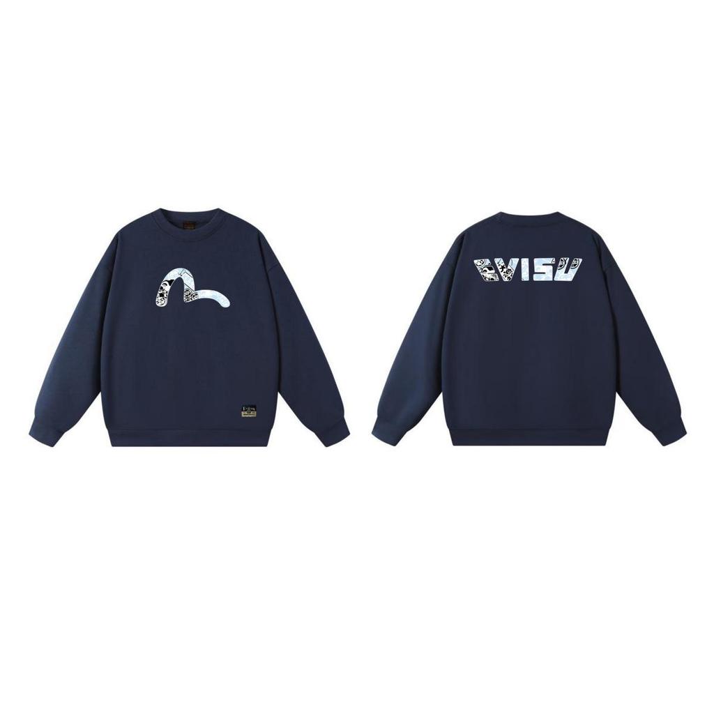 EVISU Fukujin 2025 Herbst-Hoodie: Herren Rundhals-Sweatshirt & Damen-T-Shirt mit neuem Druckmuster