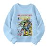 Boys and girls round neck plus velvet pullover printed top sweatshirt