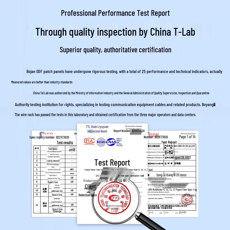 Boyang 12-Port 24-Core LC Multimode ODF Fiber Optic Distribution Frame