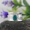 Lab Created Turquoise Gemstone Ring Handmade jewelry Spinner Band, Bohemian Ring Statement Jewelry Engagement Gift Anniversary Jewelry Unisex Gift