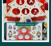 Wooden Christmas Tree Tabletop Display and Mini Figurines - Creative Gifts for Kids