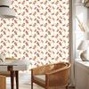Monkey Wallpaper White, Cream and Orange for Living Room and Bedroom 50x1000