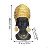 Elegant Resin African Woman Figurine with Vintage Wooden Jewelry Box Organizer Decor Centerpiece And