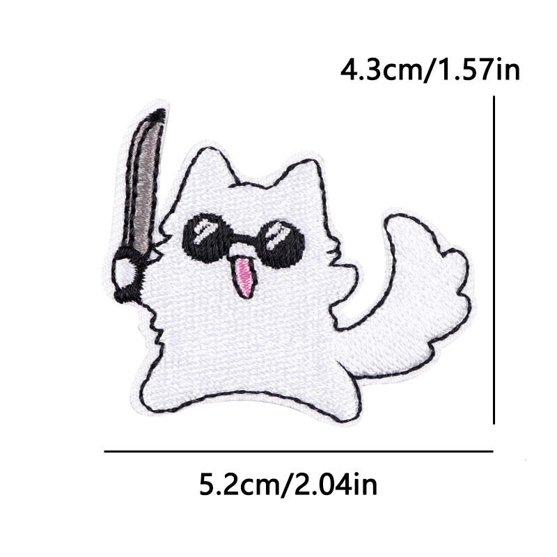 Cute Cat Duck Animal Cartoon Iron On Embroidery Patch for Kids Clothing Backpack Jacket School Bag Kawaii Design Decoration