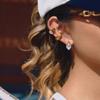 European and American stainless steel zircon earrings, earrings, earbone clips, and titanium steel without earholes.