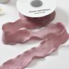 1PC 10 Yards Fishtail Yarn Ribbons 2.5cm Wave Edge Pleated Gifts Packaging Material Gift Wrapping Bouquets Chiffon Ribbon