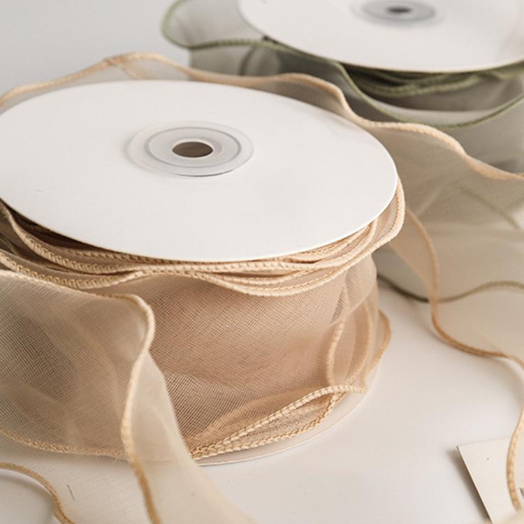 6cm Flower Packaging Ribbon Fishtail Ribbon Bouquet Ribbon Ribbon Color Ribbon Wave Copy Edge Decorative Chiffon Ribbon Bow DIY Flower Handmade