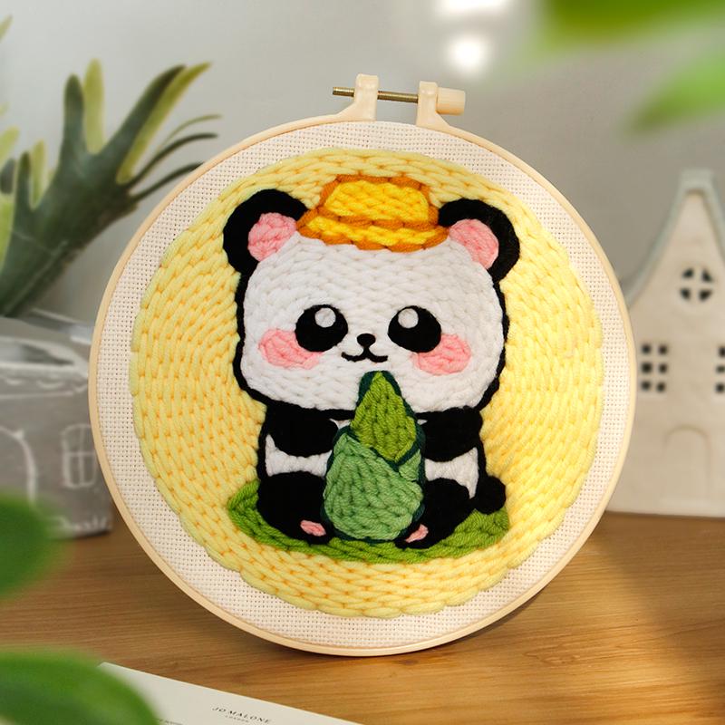 DIY Russian Punch Needle Kit: Couple Ornament Wool Painting Set