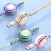 66W Fast Charging Retractable 3-in-1 Universal Cable for Apple & Android
