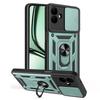 For Samsung Galaxy A07 4G Case with Slide Camera Lid PC+TPU Kickstand Phone Cover