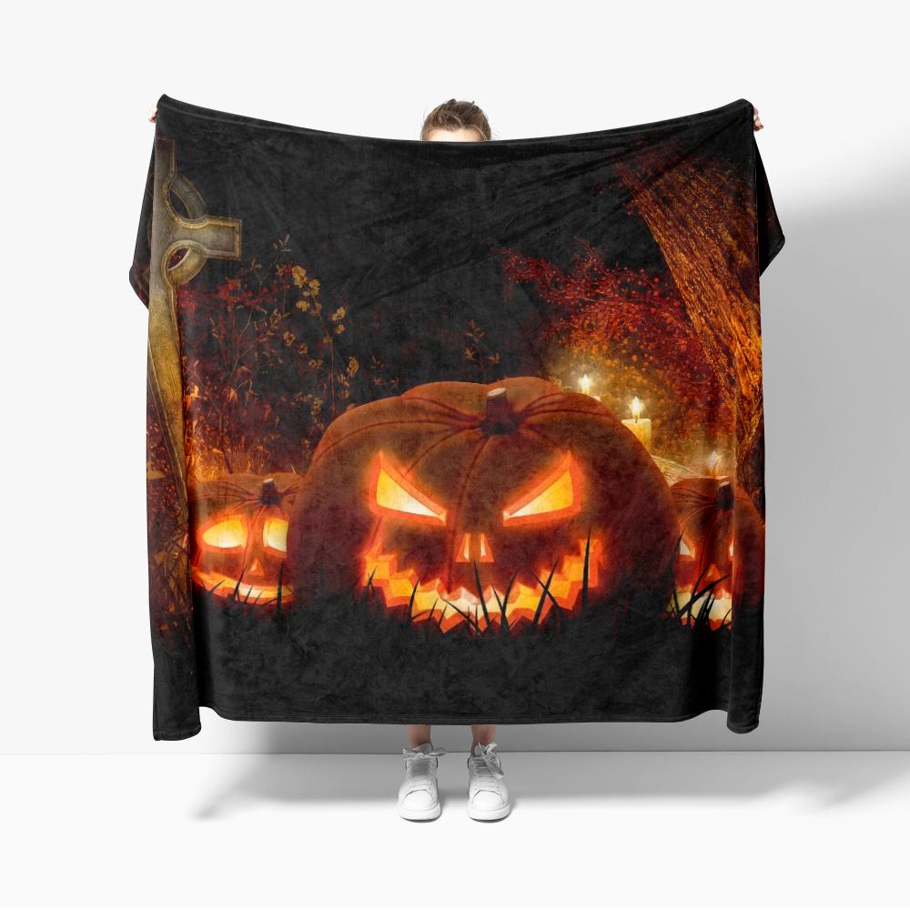 Manta de Tiro Halloween Otoño Acción de Gracias Regalo Manta Mantas de Calabaza Mantas de Sofá Para Sofá cama Estampado de Fantasma