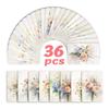 Soft Watercolor Bouquet Healing Card 36 Sets Wind Hand Account Material Wall Decoration Universal Blessing Card