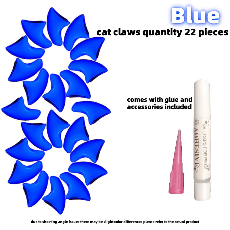 20 Stück Schicke Kratzfeste Haustier-Nagelkappen für Katzen - Strapazierfähiges PVC, Nicht-Elektrisch, Modisches Katzenzubehör-Set