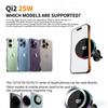 Magnetic 25W Wireless Car Charger Air Vent Phone Holder Stand with  RGB Ambient Light For iPhone 17 16 Pro Max 15 14 13