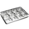 Scatola porta condimenti Ming Chuxing in acciaio inossidabile stile giapponese con coperchio