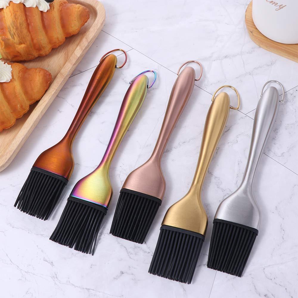 Heat Resistant BBQ Grill Oil Sauce Brush Hangable Pastry Brushes Durable Oil Brushes  BBQ Tools