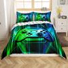 Gaming Gamepad Gamer Bedding Set With Pillowcases 75*50,Cartoon Prin Duvet Cover Comforter Bedding Set for Youth Girls Boys Gift