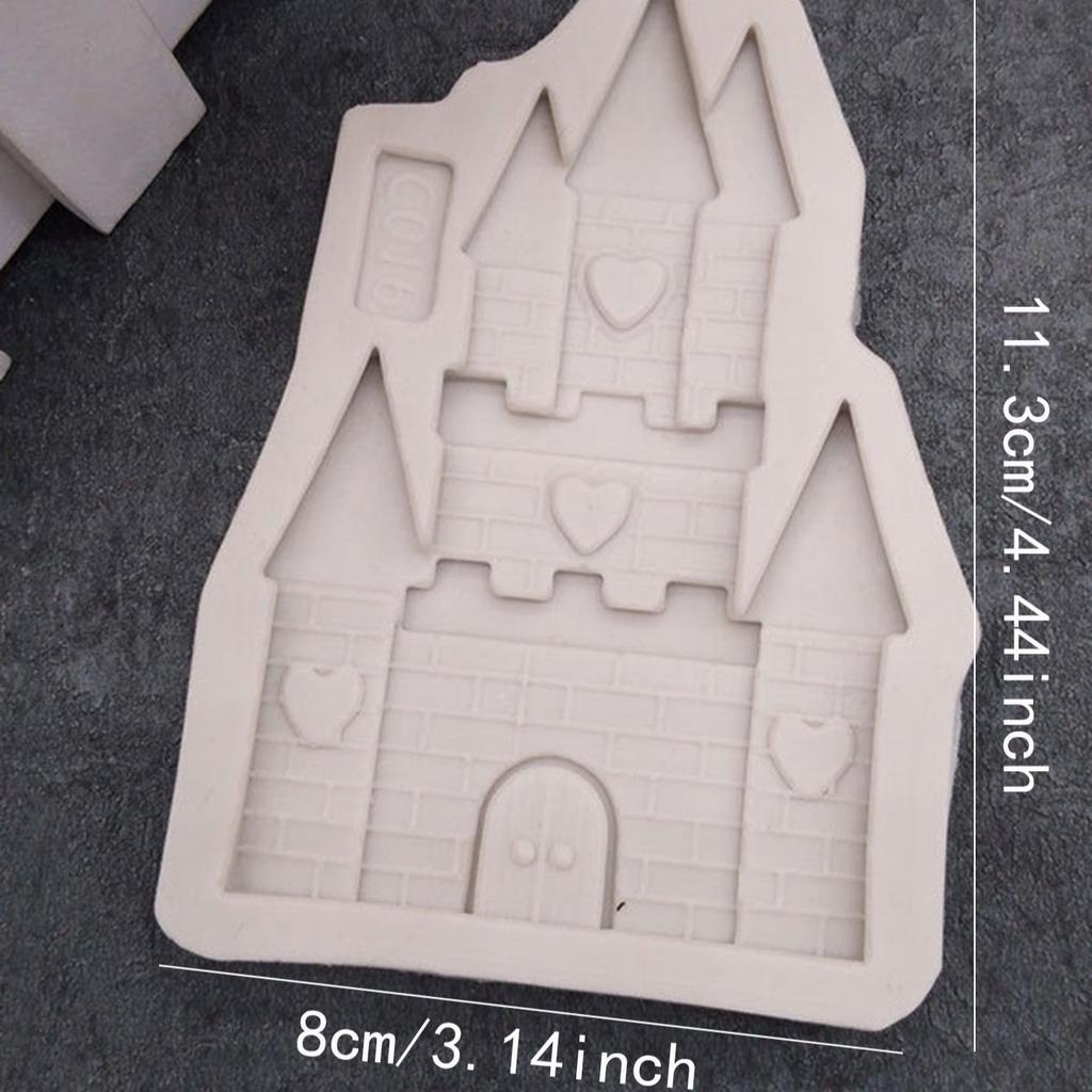 Prinzessinnenschloss Fondant Schokolade Silikonform Kuchen dekoriertes Schlosshaus Gips Tropfenform