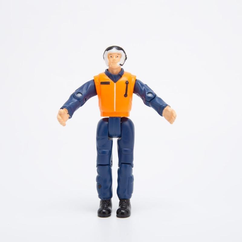 1/18 Scale Pilot Figure Model, 9CM Joint Movable Pilot Figure with Authentic Pilot Attire Gift for Adult Kids