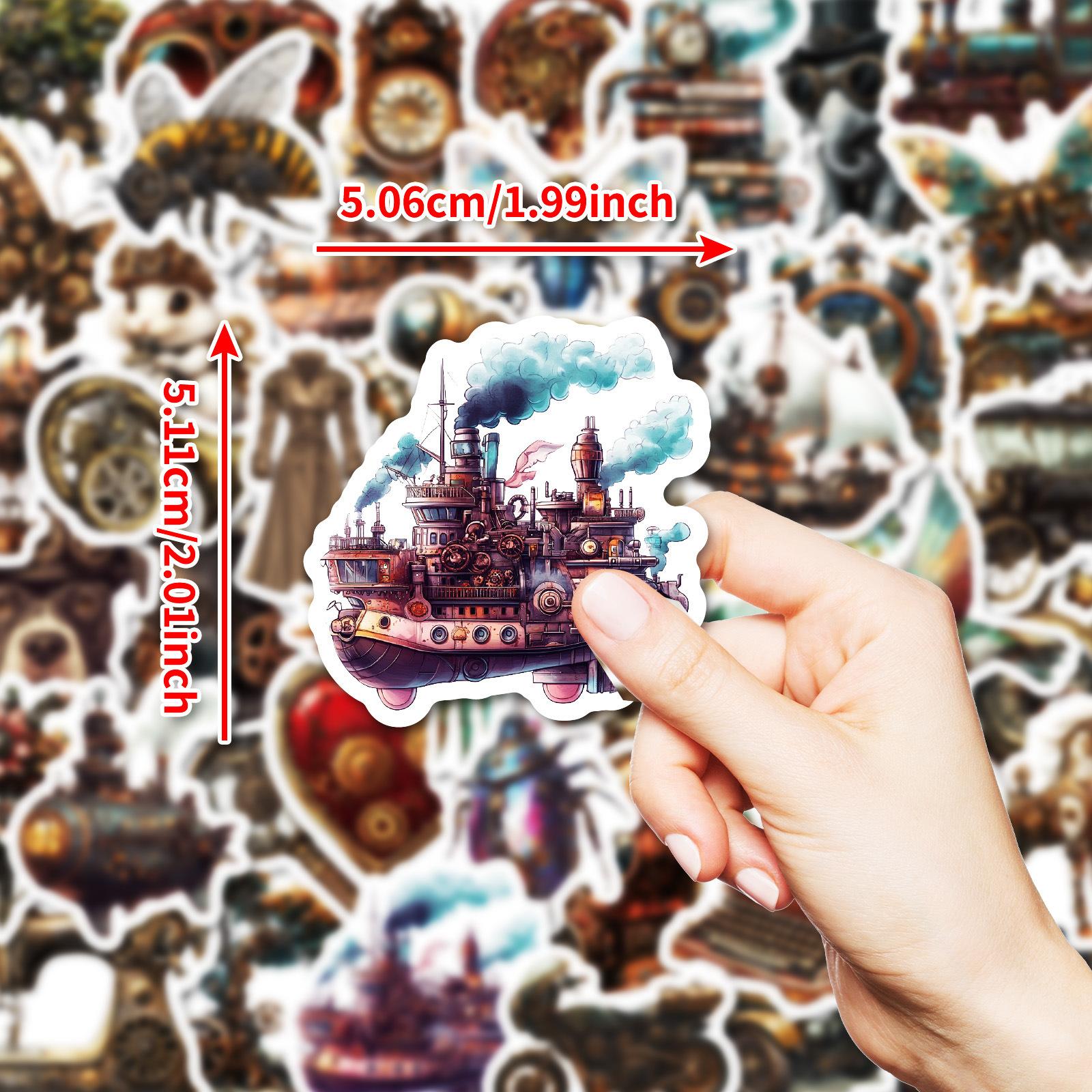 

50 Creative Steam Era Theme Graffiti Stickers Graffiti Stickers Decorate Mobile Phone Case