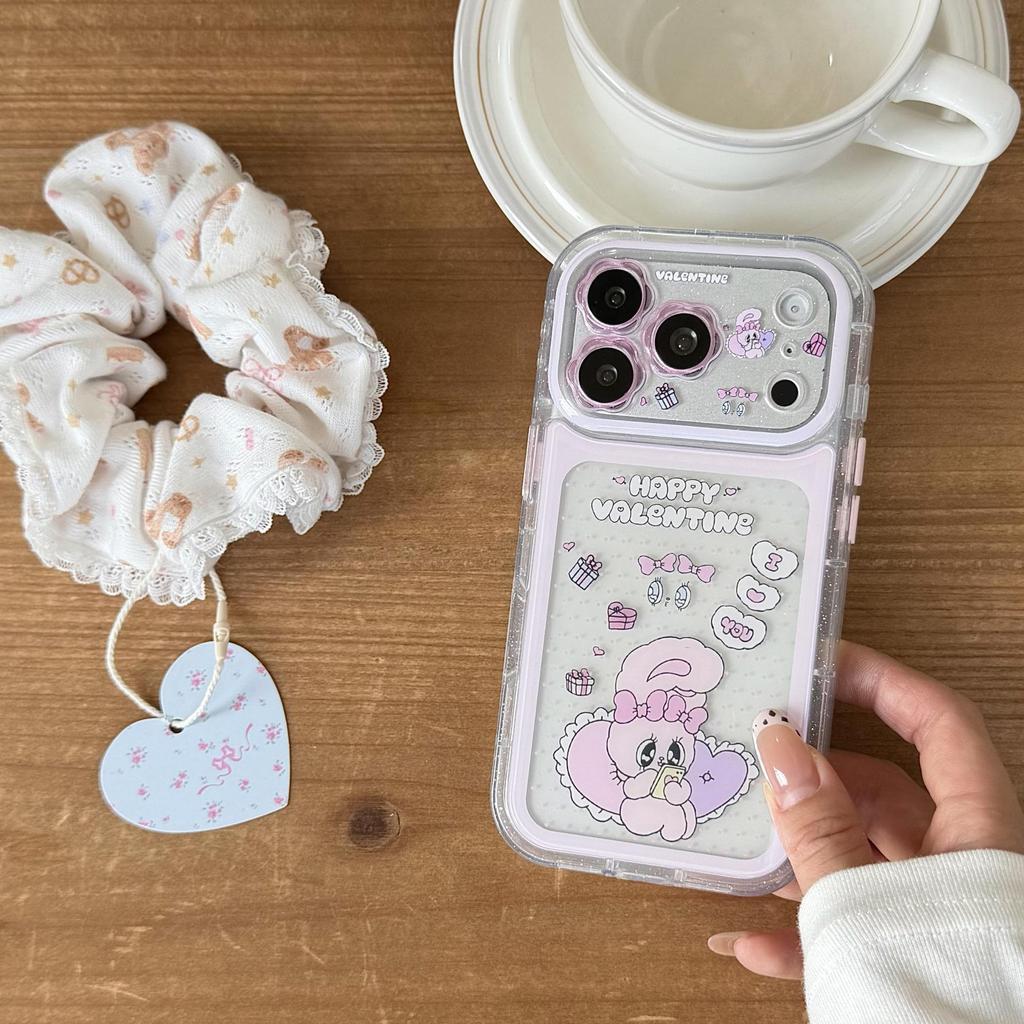 Little Rabbit Cute Flower Lens iPhone 15/16 Pro Max/17 Pro Case