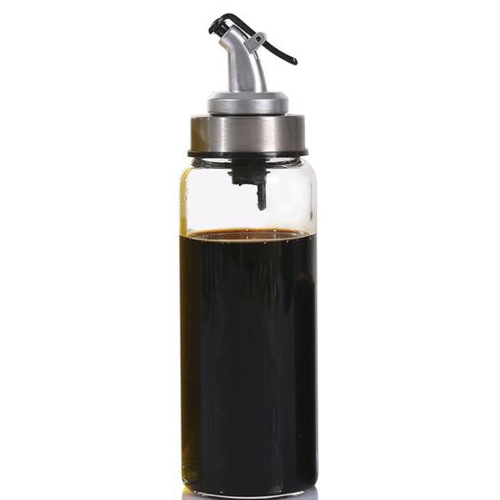 180/300/500ML Oil Glass Bottle Leak-proof High Temperature Resistant Scale Refillable Soy Sauce Vinegar Olive Oil Condiment Dispenser for Kitchen