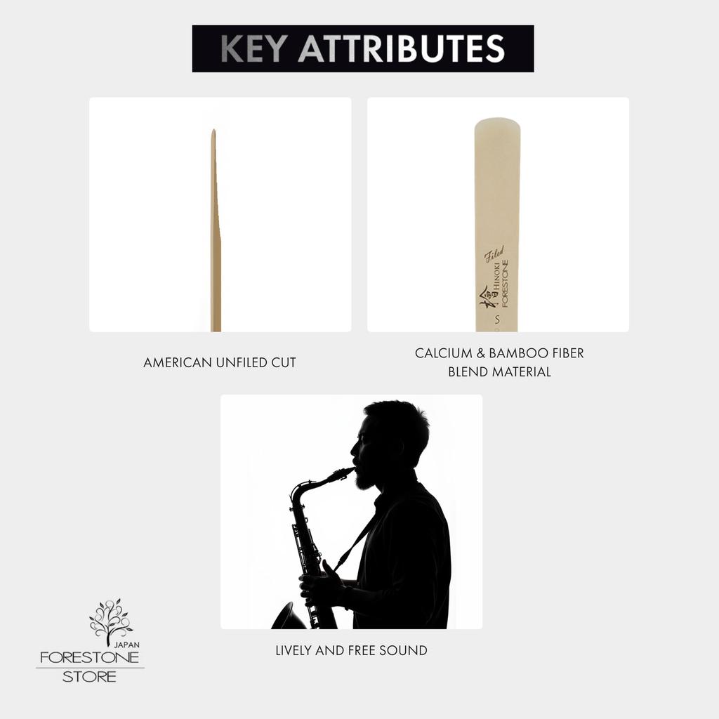 FORESTONE Hinoki Baritone Saxophone Reeds [Hardness: S Soft] FHBS