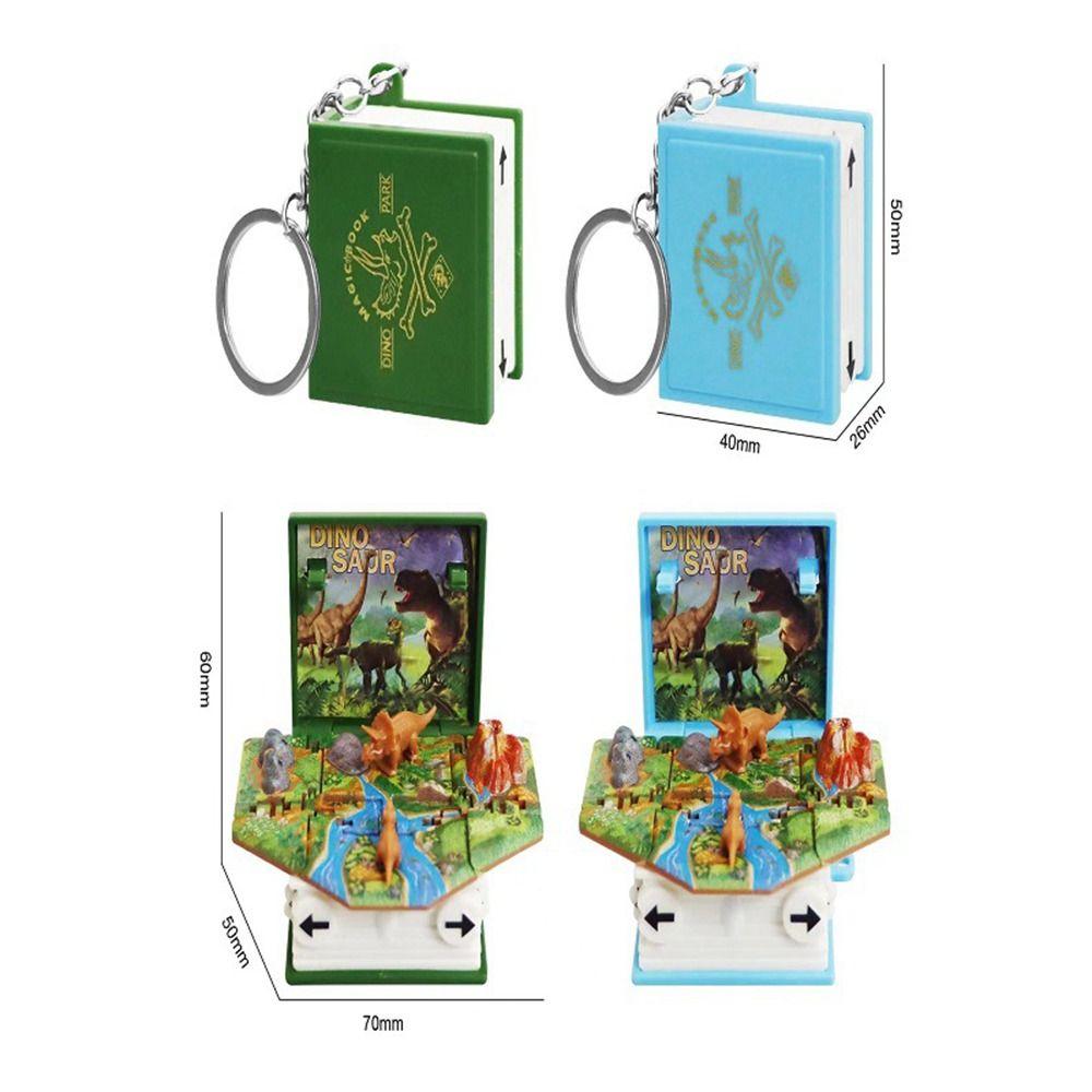Party Favors Pop Up Keychain Dinosaur World Scene 3D Dinosaur Toys Fashion Dinosaurs Figures Book