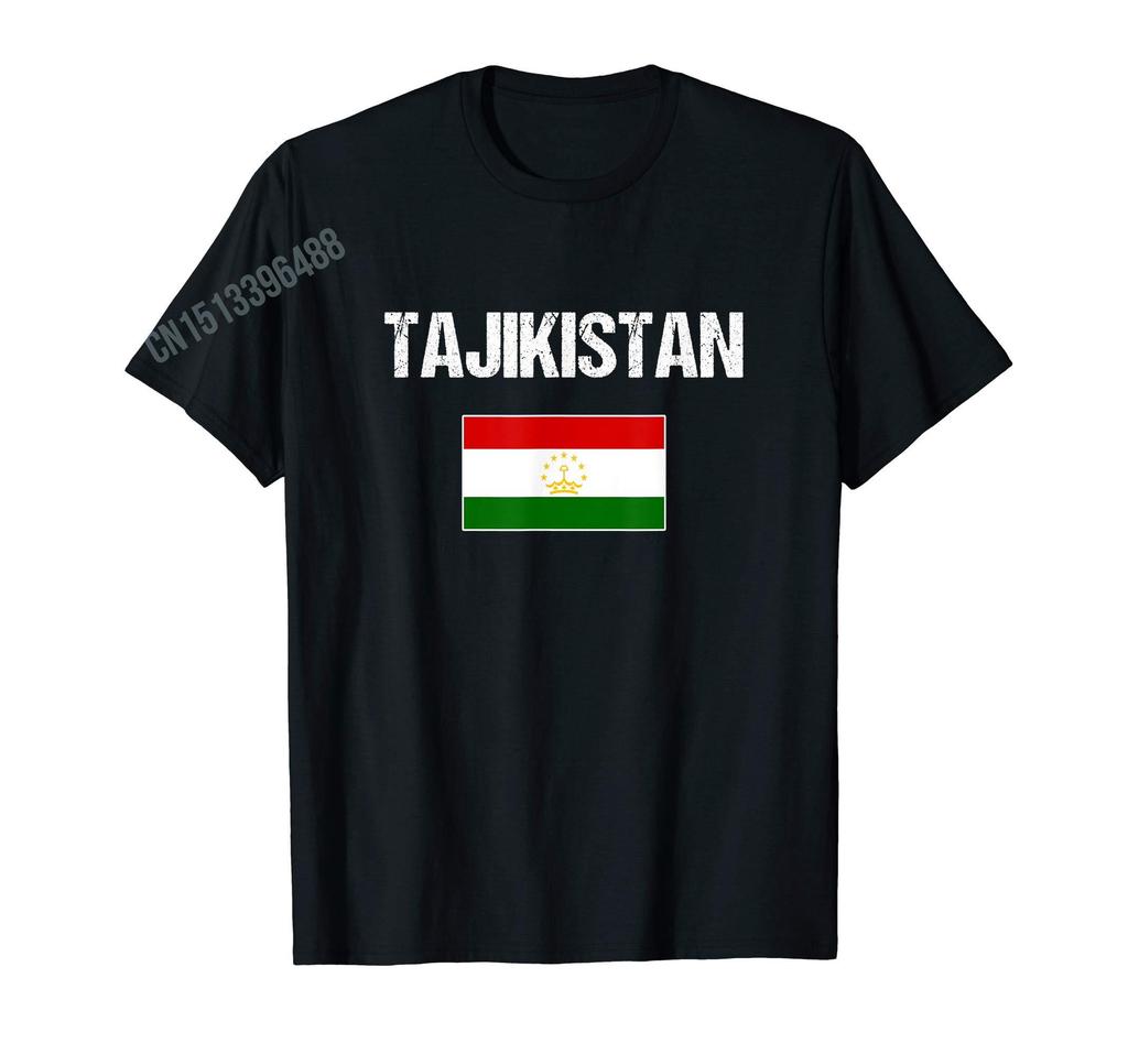 ZX More Design Retro Vintage Tajikistan Flag Tajikistani Roots TShirt For Men Women T Shirt Tops Cotton Tees