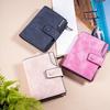 High Quality Women Wallet Revival Short Nubuck Leather Wallets for Female Three Fold Fashion Zipper Hasp Coin Purse Holders