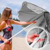 Beach umbrella with UV filter - gray