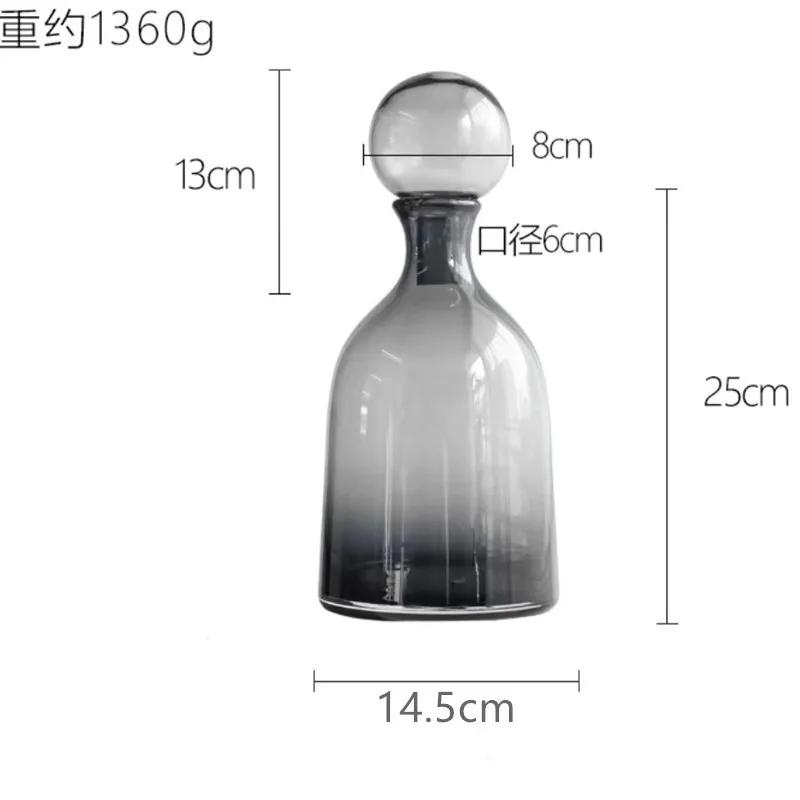 BRCreative Light Luxury Transparent Glass Vase Dining Table Aquatic Vase Decoration Nordic Home Flower Arrangement Decorative ArtEY