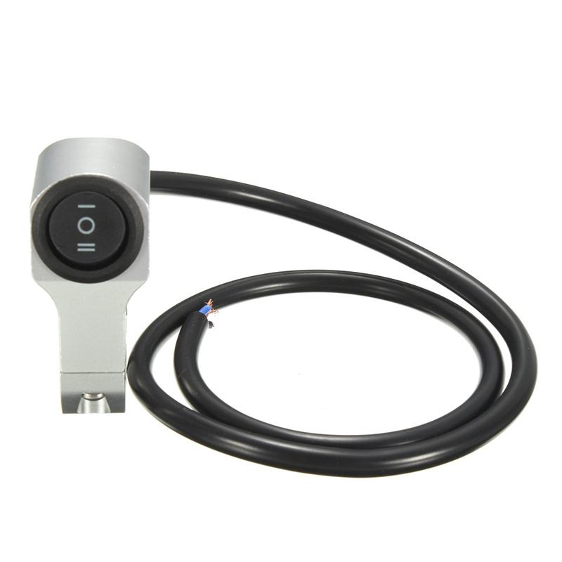3-Wire 7/8in Aluminum Alloy Motorcycle Switch Headlight Spotlight Turn Signal Dual Control Switch Universal Handlebar Switch