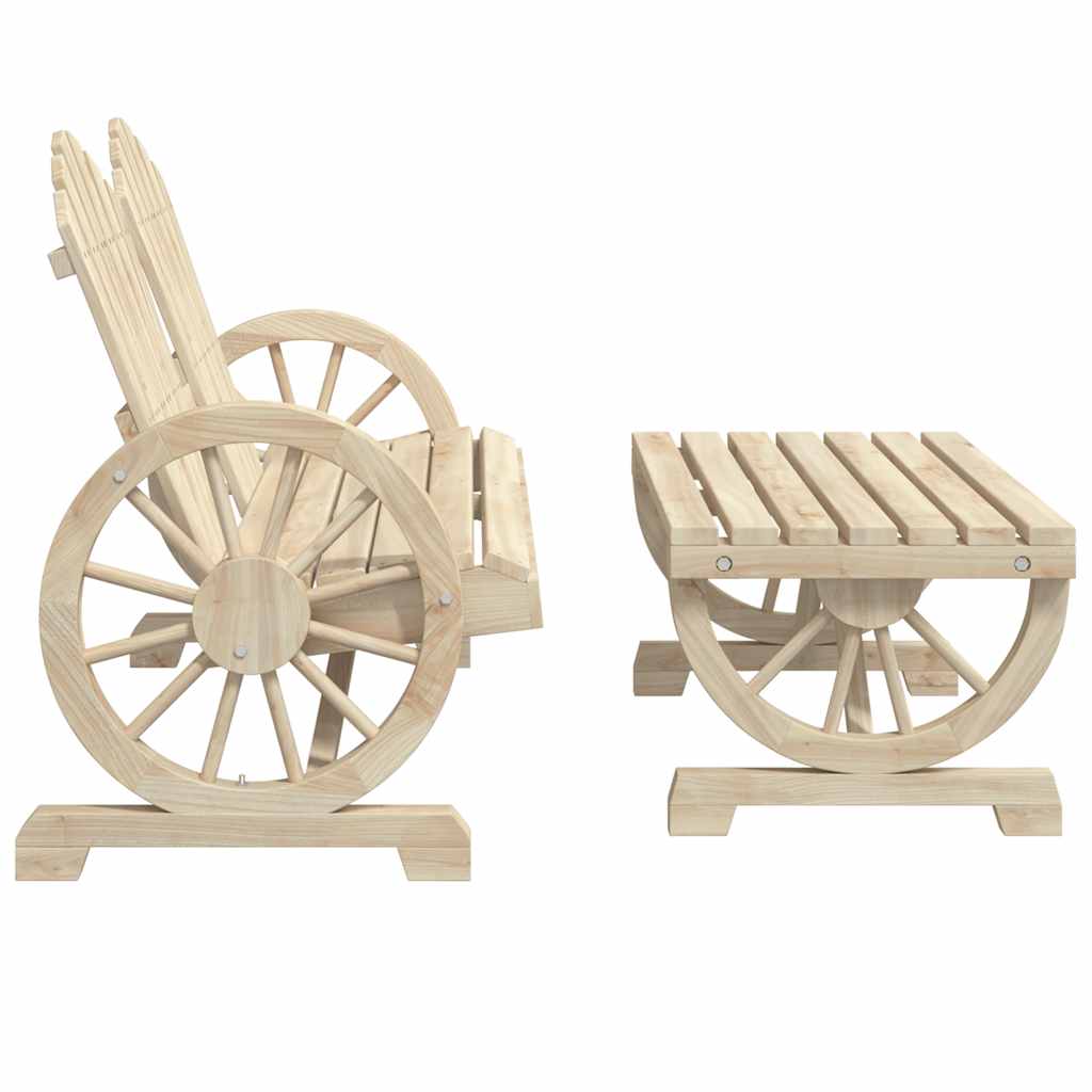 Vidaxl 2-Cz. Garden Furniture Set, Solid Fir Wood