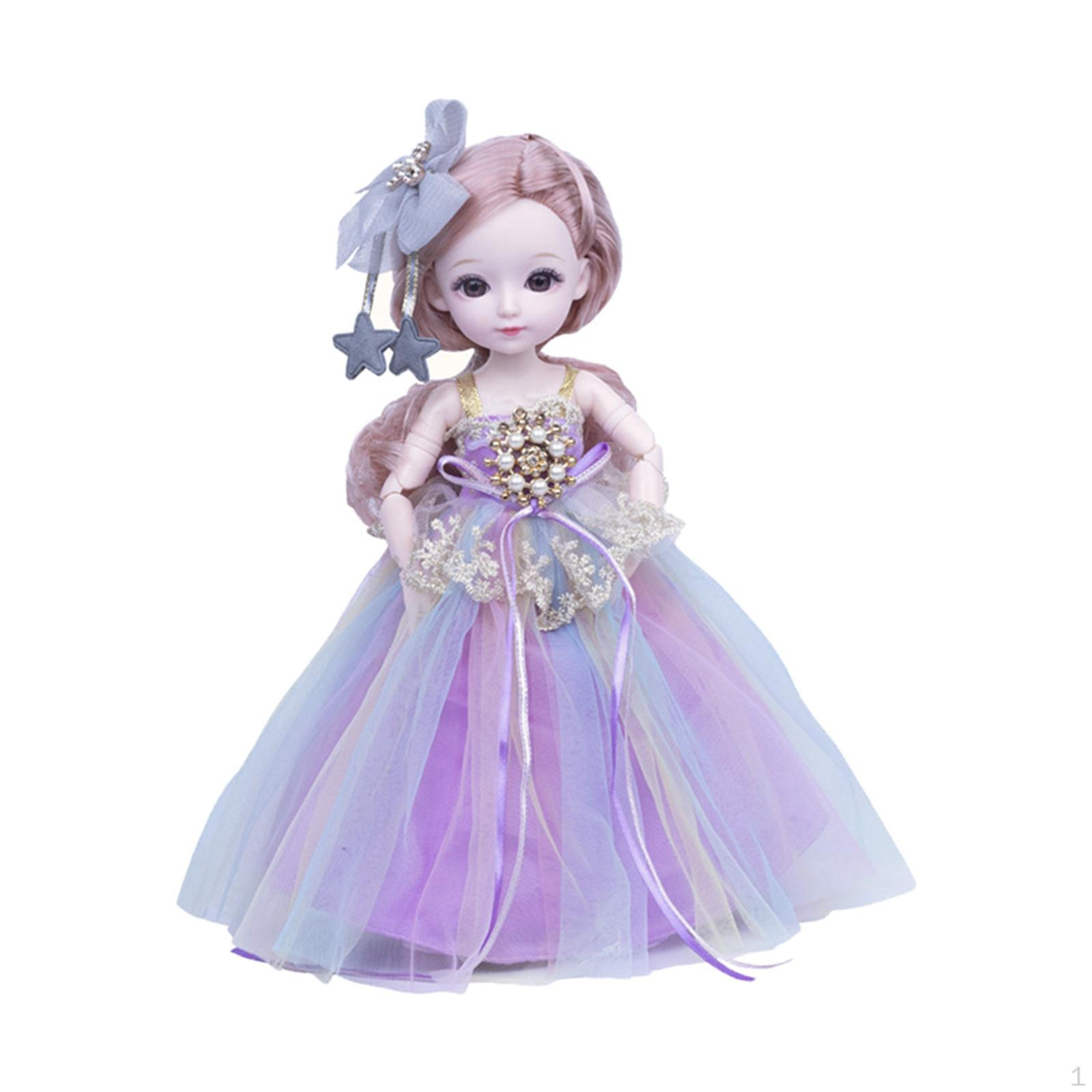 Кукла BJD 1/6 Игрушки для самостоятельной сборки Шаровые шарниры с полным комплектом парика Purple Dress