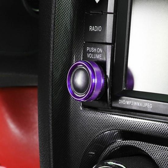 GPS Navigation Switch Knob Cover for Dodge Challenger Aluminium Alloy Purple