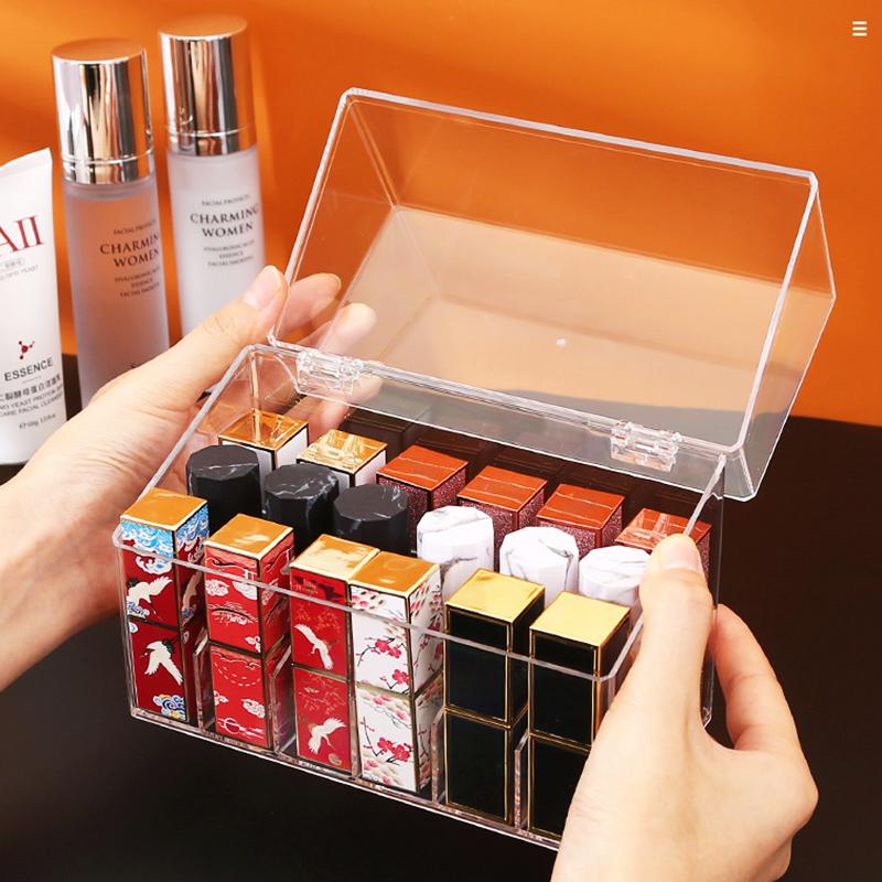 18 Holes Acrylic Dental Ligature Tie Case Orthodontic Ligature Tie Placer Holder Transparent Storage Box Organizer