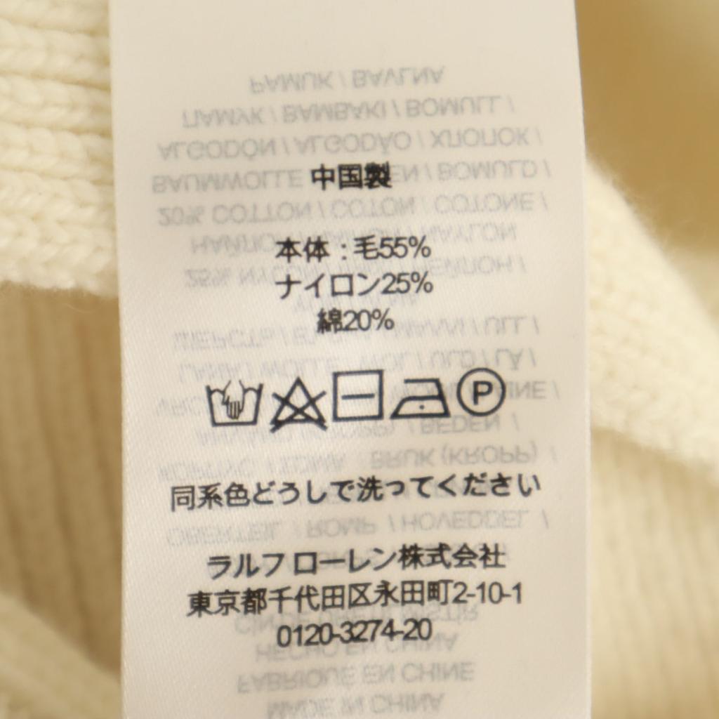 Lauren Ralph Lauren Langarm Rollkragenpullover S Elfenbein Gestrickt Herren Gebraucht