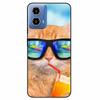 For Moto G34 5G Case G 24 Soft Silicone Fashion Animals TPU Bumper for Motorola Moto G24 G04 Painted Phone Covers Luxury Capa