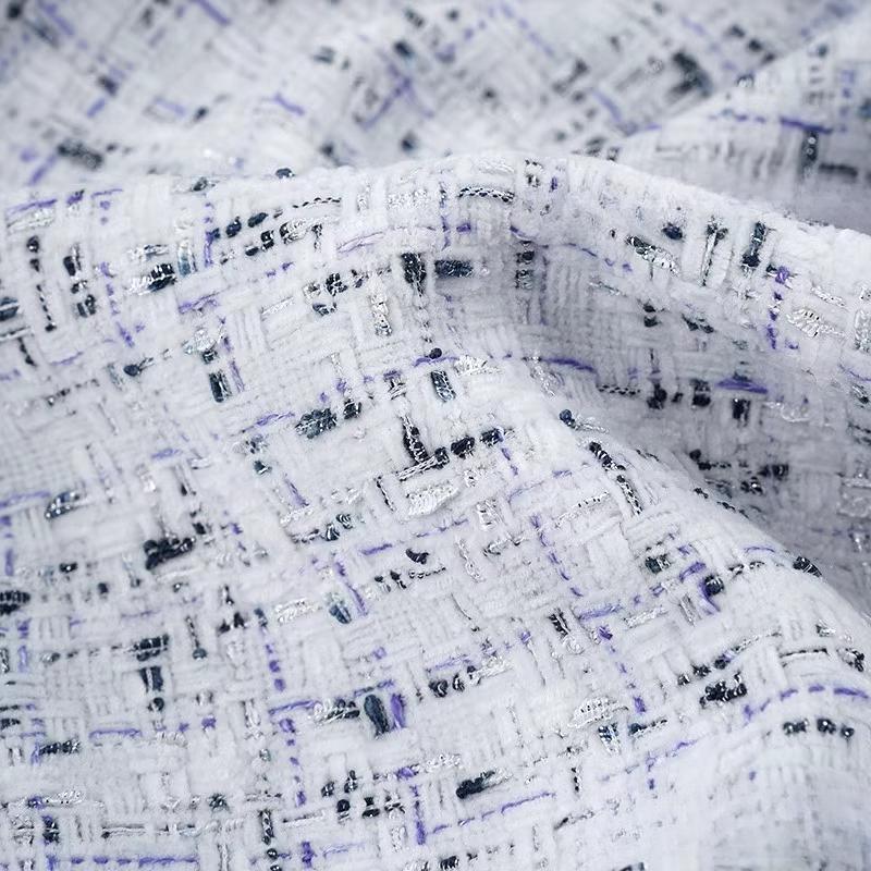 Small Fragrant Wind Woolen Cloth Fabric Dress By Meter for Coats Clothing Sewing Plain Soft Skin-friendly Cloth Needlework Drape