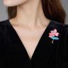 Elegant Flower Enamel Brooches Vintage Lapel Pin New Lotus Brooch for Women  Cloth Accessories