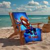 Custom Name Ultra-Soft Beach Towel with Spider Man Theme,Ideal for Pool - Camping, Diving - Perfect Travel Essential, Vibrant Beach Towel.