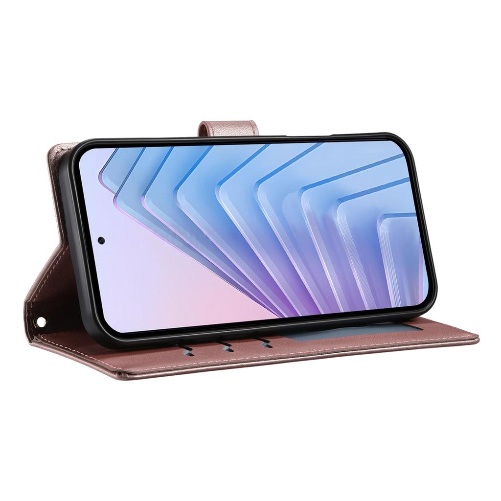 For Samsung Galaxy S26 Case Stand Wallet Calf Texture PU Leather Flip Phone Cover