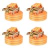 Ratchet Straps 4 Pcs. 1 Ton 6 M * 38 Mm Orange